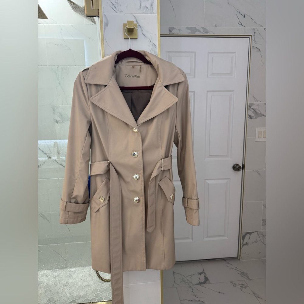 Calvin Klein Beige Trench Coat